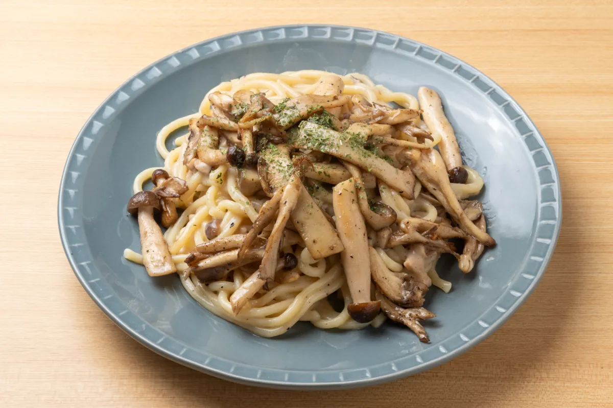 キノコクリームパスタ